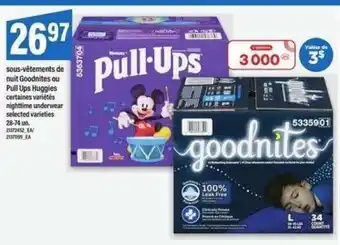 Maxi Goodnites ou Pull Ups Huggies offer