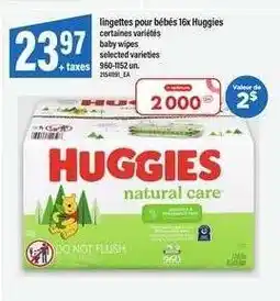 Maxi Huggies lingettes pour bébés 16x offer