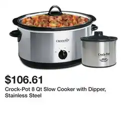 Bed Bath & Beyond Crock-Pot 8 Qt Slow Cooker with Dipper, Stainless Steel offer