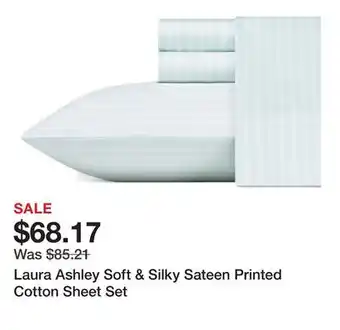 Bed Bath & Beyond Laura Ashley Soft & Silky Sateen Printed Cotton Sheet Set offer