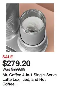 Bed Bath & Beyond Mr. Coffee 4-in-1 Single-Serve Latte Lux, Iced, and Hot Coffee Maker with Milk Frother - 16 oz offer