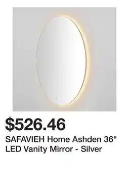 Bed Bath & Beyond SAFAVIEH Home Ashden 36 LED Vanity Mirror - Silver offer