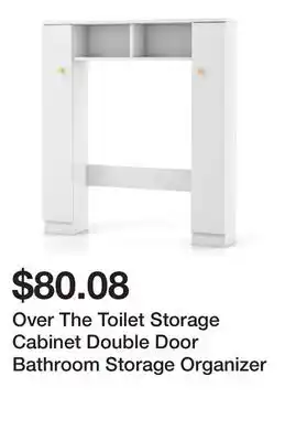 Bed Bath & Beyond Over The Toilet Storage Cabinet Double Door Bathroom Storage Organizer offer