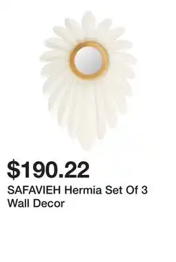 Bed Bath & Beyond SAFAVIEH Hermia Set Of 3 Wall Decor offer