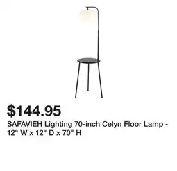 Bed Bath & Beyond SAFAVIEH Lighting 70-inch Celyn Floor Lamp - 12 W x 12 D x 70 H offer
