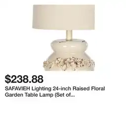 Bed Bath & Beyond SAFAVIEH Lighting 24-inch Raised Floral Garden Table Lamp (Set of 2) - 12x12x24 offer