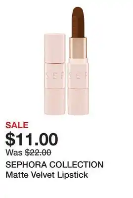 Sephora SEPHORA COLLECTION Matte Velvet Lipstick offer