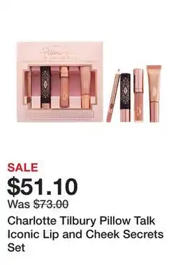 Sephora Charlotte Tilbury Pillow Talk Iconic Lip and Cheek Secrets Set offer