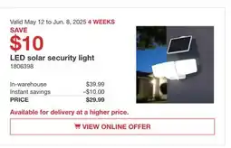 Costco LED solar security light offer