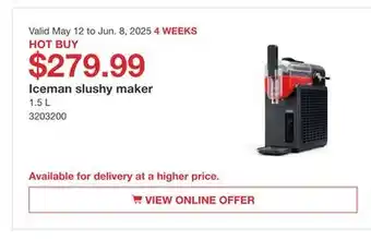 Costco Iceman slushy maker offer