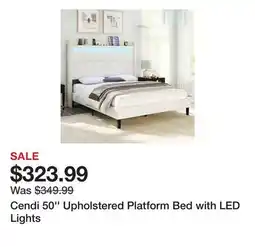 Wayfair Cendi 50'' Upholstered Platform Bed with LED Lights offer