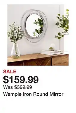 Wayfair Wemple Iron Round Mirror offer