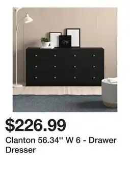 Wayfair Clanton 56.34'' W 6 - Drawer Dresser offer