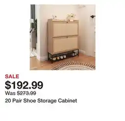 Wayfair 20 Pair Shoe Storage Cabinet offer