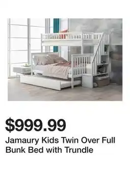 Wayfair Jamaury Kids Twin Over Full Bunk Bed with Trundle offer