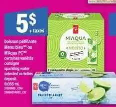 Maxi Boisson pétillante Menu bleu ou M'Aqua PC offer