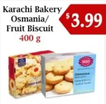 Atiya's Fresh Farm Karachi Bakery Osmania/ Fruit Biscuit offer