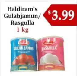 Atiya's Fresh Farm Haldiram's Gulabjamun/ Rasgulla offer