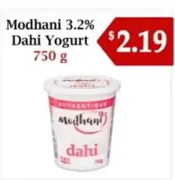 Atiya's Fresh Farm Modhani 3.2% Dahi Yogurt offer