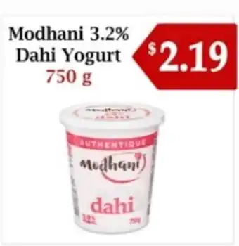 Atiya's Fresh Farm Modhani 3.2% Dahi Yogurt offer