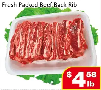 Jian Hing Supermarket Fresh Packed Beef Back Rib offer
