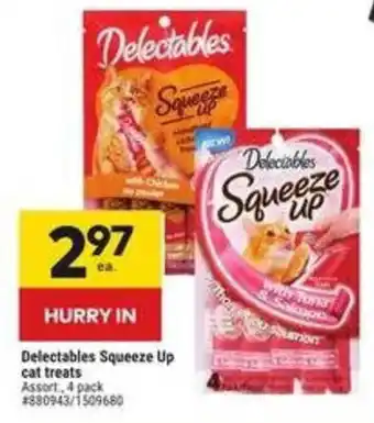Giant Tiger Delectables Squeeze Up cat treats offer