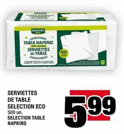 Super C Selection table napkins offer