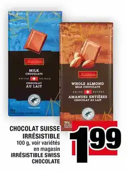 Super C Irresistible swiss chocolate offer