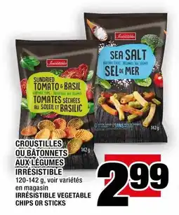 Super C Irrésistible vegetable chips or sticks offer
