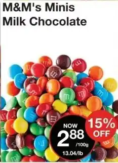Bulk Barn M&M's Minis Milk Chocolate offer