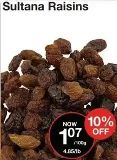 Bulk Barn Sultana Raisins offer