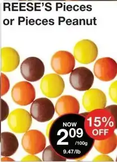 Bulk Barn REESE'S Pieces or Pieces Peanut offer