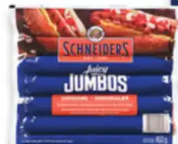 Walmart Schneiders Juicy Jumbos Smoked Sausages offer