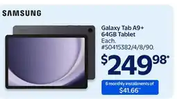 Walmart Galaxy Tab A9+ 64GB tablet offer
