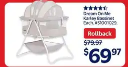 Walmart Dream On Me Karley Bassinet offer