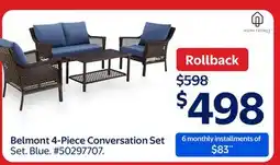 Walmart Belmont 4-Piece Conversation Set offer
