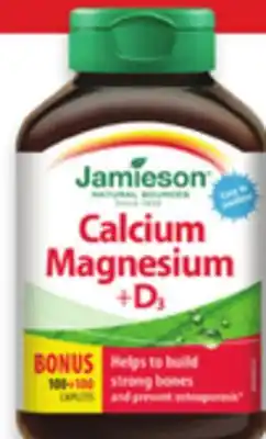 Walmart Jamieson Calcium Magnesium +D3 Or Vitamin B12 offer