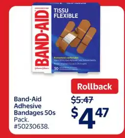 Walmart Band-Aid Adhesive Bandages 50s offer