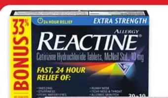 Walmart Reactine 40s Allergy Relief offer