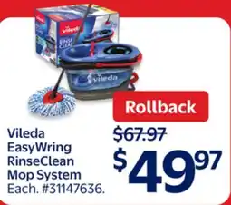 Walmart Vileda EasyWring RinseClean Mop System offer