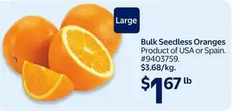 Walmart Bulk Seedless Oranges offer