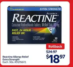 Walmart Reactine Allergy Relief Extra Strength offer