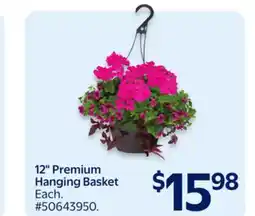 Walmart 12 Premium Hanging Basket offer