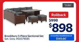 Walmart Brookbury 5-Piece Sectional Set offer