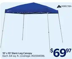 Walmart 10' x 10' Slant-Leg Canopy offer