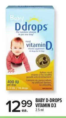 Metro BABY D-DROPS VITAMINS D3 offer