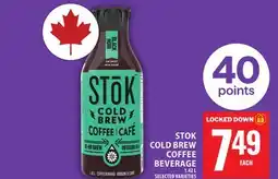 Food Basics STOK COLD BREW COFFEE BEVERAGE offer