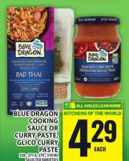 Food Basics BLUE DRAGON COOKING SAUCE OR CURRY PASTE, GLICO CURRY PASTE offer