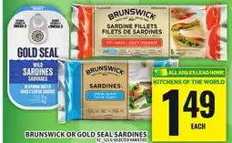 Food Basics BRUNSWICK OR GOLD SEAL SARDINES offer