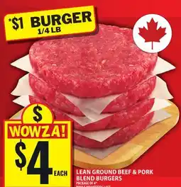 Food Basics LEAN GROUND BEEF & PORK BLENDS BURGERS offer